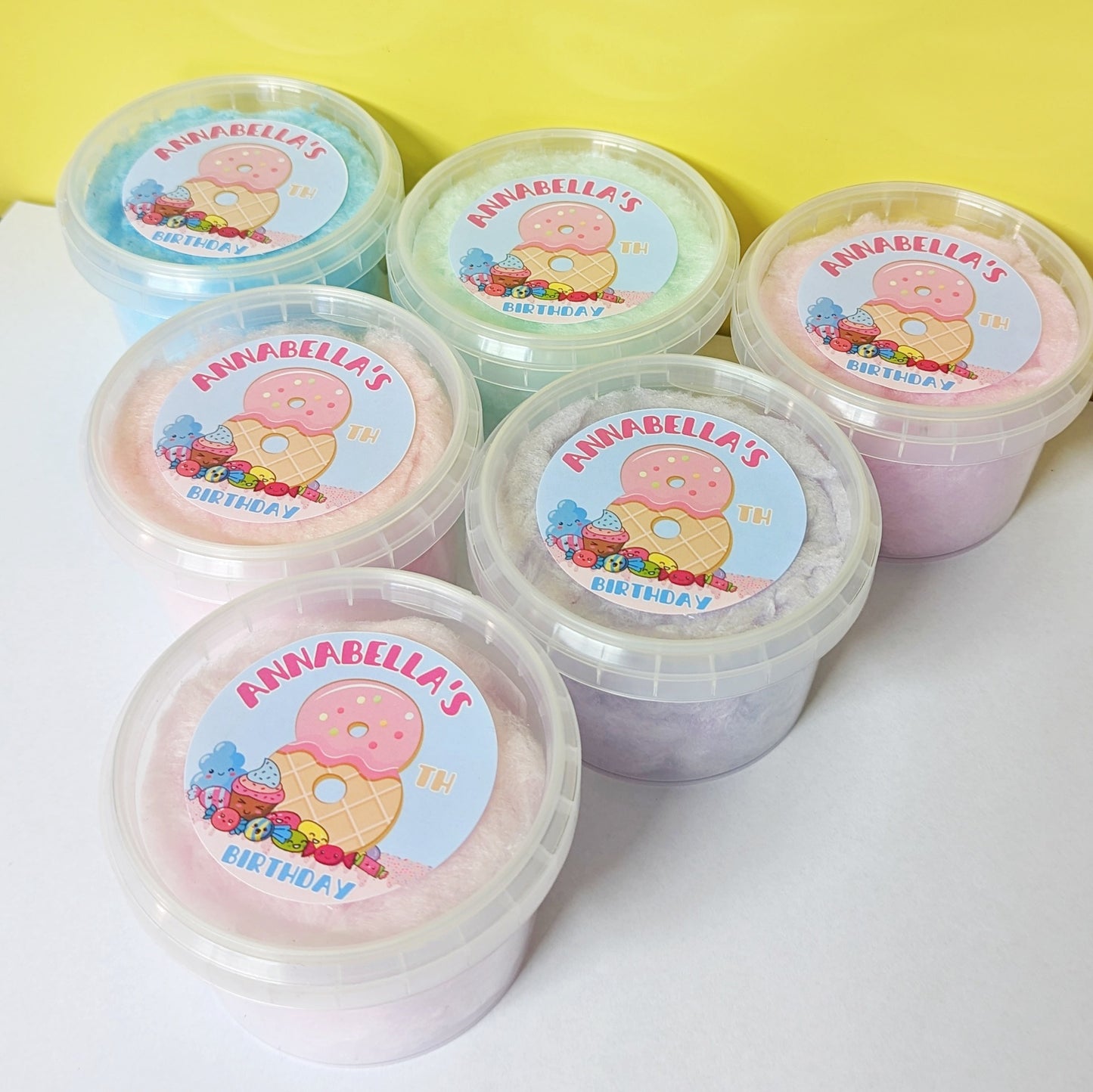 Personalised Fairy floss favours icecream