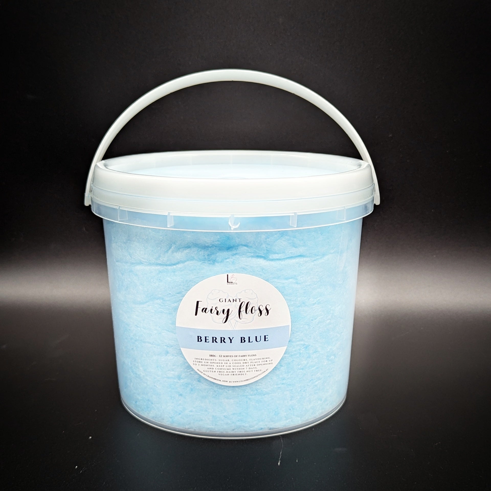 Giant 2L Fairy floss tubs-LB Sweets | Fairy floss & Favours